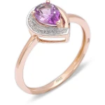 Amethyst Tropfen-Diamantring Amethyst Tropfen-Diamantring