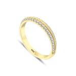 0,38 Karat Halbmemory-Diamantring