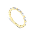 0,80 Karat Marquise Halbmemory-Diamantring