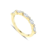 0,60 Karat Halbmemory-Diamantring