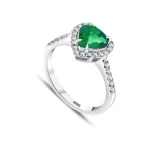 Herzschliff Smaragd-Diamantring Herzschliff Smaragd-Diamantring