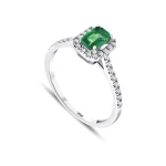 0,70 Karat Smaragd-Diamantring