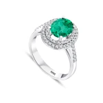 2,20 Karat Oval Smaragd-Diamantring 2,20 Karat Oval Smaragd-Diamantring