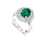 2,67 Karat Oval Smaragd-Diamantring 2,67 Karat Oval Smaragd-Diamantring