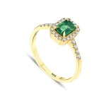 0,71 Karat Smaragd-Diamantring 0,71 Karat Smaragd-Diamantring