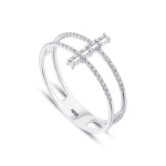 0,17 Karat Baguette-Diamantring