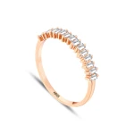 0,24 Karat Baguette-Halbmemory-Diamantring 0,24 Karat Baguette-Halbmemory-Diamantring