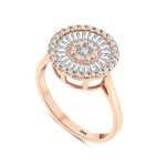 Runder Baguette-Diamantring