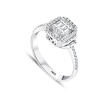 0,47 Karat Baguette-Diamantring