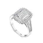 0,66 Karat Baguette-Diamantring 0,66 Karat Baguette-Diamantring