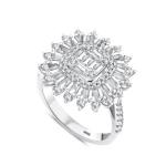 1,29 Karat Baguette-Diamantring
