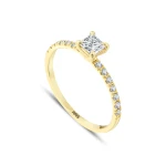 Prinzessschliff Solitär-Diamantring Prinzessschliff Solitär-Diamantring