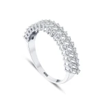 0,79 Karat Baguette-Halbmemory-Diamantring 0,79 Karat Baguette-Halbmemory-Diamantring