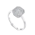 0,23 Karat Baguette-Diamantring