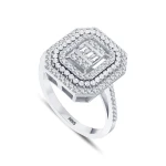 0,65 Karat Baguette-Diamantring 0,65 Karat Baguette-Diamantring