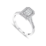 0,24 Karat Baguette-Diamantring