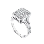 0,69 Karat Baguette-Diamantring 0,69 Karat Baguette-Diamantring