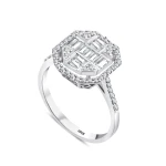 0,53 Karat Baguette-Diamantring 0,53 Karat Baguette-Diamantring