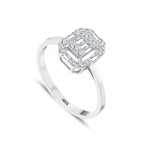 0,18 Karat Baguette-Diamantring 0,18 Karat Baguette-Diamantring