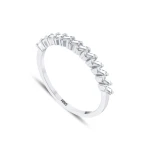 0,20 Karat Baguette-Halbmemory-Diamantring 0,20 Karat Baguette-Halbmemory-Diamantring