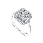 Quadratisches Modell Effect-Diamantring Quadratisches Modell Effect-Diamantring