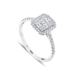 0,38 Karat Baguette-Diamantring 0,38 Karat Baguette-Diamantring