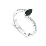 Marquiseschliff Saphir-Diamantring Marquiseschliff Saphir-Diamantring