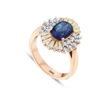 Fancy Colour Saphir-Diamantring
