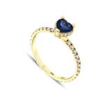 Herzschliff Saphir-Diamantring Herzschliff Saphir-Diamantring
