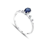 0,53 Karat Oval Saphir-Diamantring