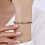 Farbiges Saphir-Rivière-Armband Farbiges Saphir-Rivière-Armband