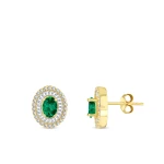 Diamant Anturage Smaragd Ohrring