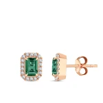 1,08 Karat Smaragd-Diamantohrringe 1,08 Karat Smaragd-Diamantohrringe