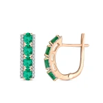 Smaragd-Diamant-Creolen Smaragd-Diamant-Creolen
