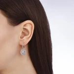 1,67 Karat Baguette-Diamant-Ohrringe