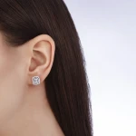 0,45 Karat Baguette-Diamant-Ohrringe