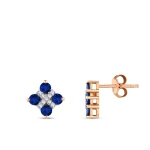Saphir Glücks-Diamant-Ohrringe Saphir Glücks-Diamant-Ohrringe