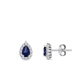 1,13 Karat Saphir-Diamantohrringe 1,13 Karat Saphir-Diamantohrringe