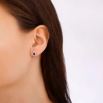 1,13 Karat Saphir-Diamantohrringe 1,13 Karat Saphir-Diamantohrringe
