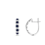 0,83 Karat Saphir-Diamant-Ohrringe 0,83 Karat Saphir-Diamant-Ohrringe