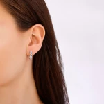 0,83 Karat Saphir-Diamant-Ohrringe 0,83 Karat Saphir-Diamant-Ohrringe