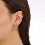 1,74 Karat Saphir-Diamantohrringe 1,74 Karat Saphir-Diamantohrringe