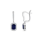 1,74 Karat Saphir-Diamantohrringe 1,74 Karat Saphir-Diamantohrringe