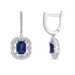 2,67 Karat Saphir-Diamantohrringe