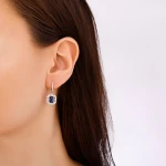 2,67 Karat Saphir-Diamantohrringe