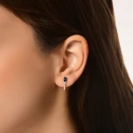 0,69 Karat Oval Saphir-Diamant-Ohrringe 0,69 Karat Oval Saphir-Diamant-Ohrringe