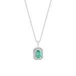 0,68 Karat Smaragd-Diamantkette