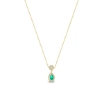 0,32 Karat Smaragd-Diamantkette 0,32 Karat Smaragd-Diamantkette
