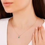 0,32 Karat Smaragd-Diamantkette 0,32 Karat Smaragd-Diamantkette