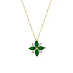 Marquise-Smaragd-Diamantkette Marquise-Smaragd-Diamantkette